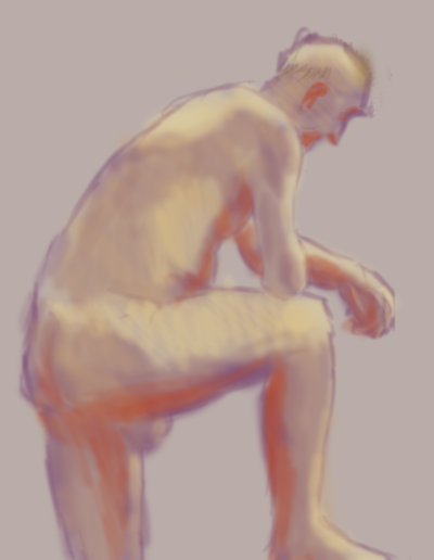 digital drawing of male nude