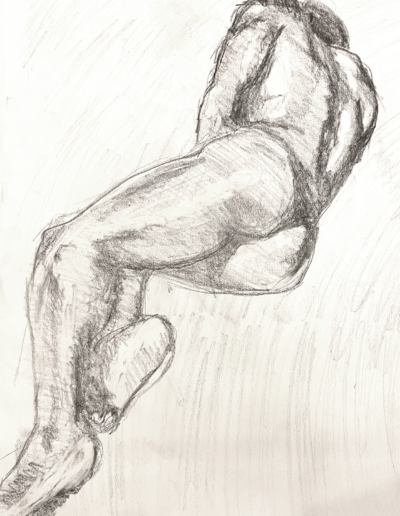 male nude in pencil